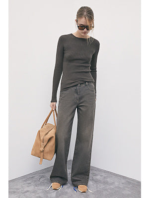 Patrizia Pepe Ribbed Knit Sweater
