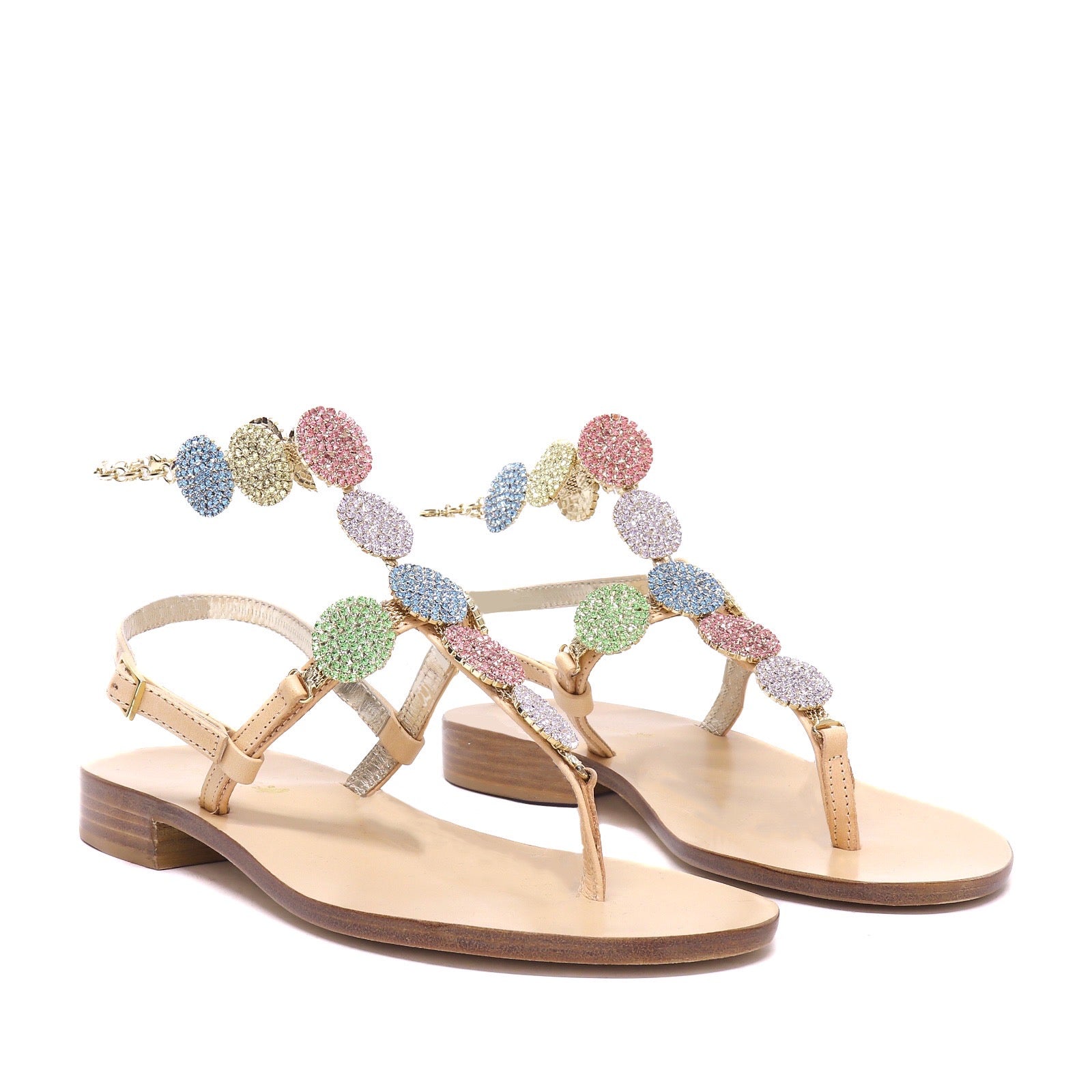 DG Positano Sandalo Strass Cavigliera