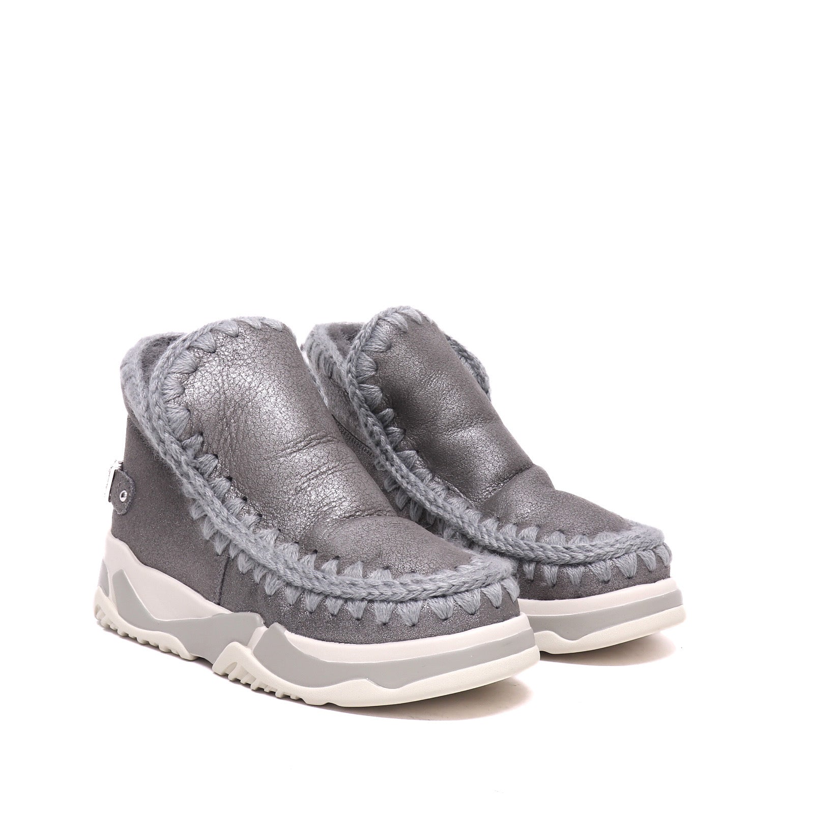 Mou Eskimo Trainer Logo Rhinestones Ankle Boots