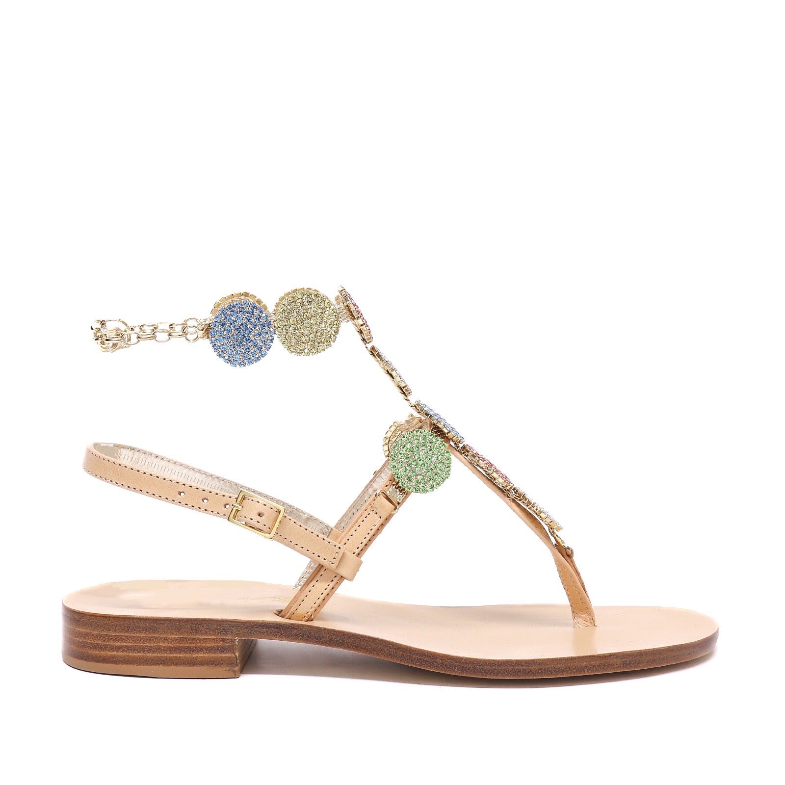 DG Positano Sandalo Strass Cavigliera