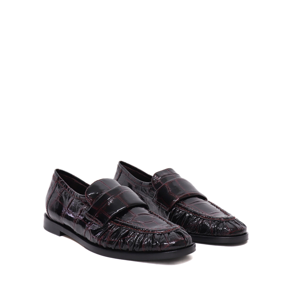 Lorena Paggi Crocodile-Effect Loafer
