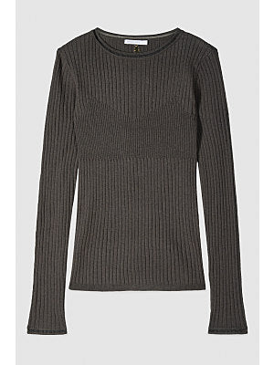 Patrizia Pepe Ribbed Knit Sweater