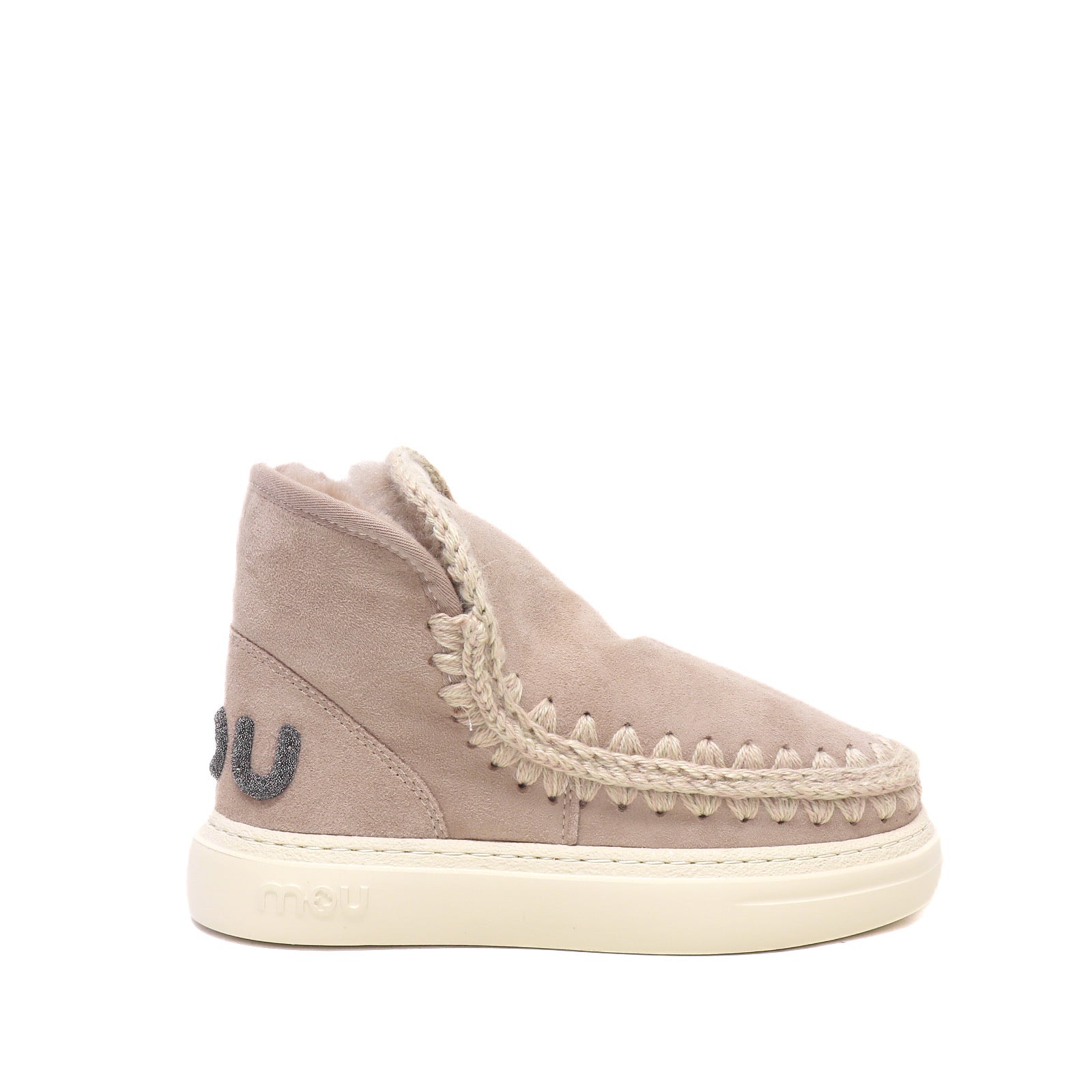 Mou Eskimo Sneaker Ankle Boot Bold Glitter Logo