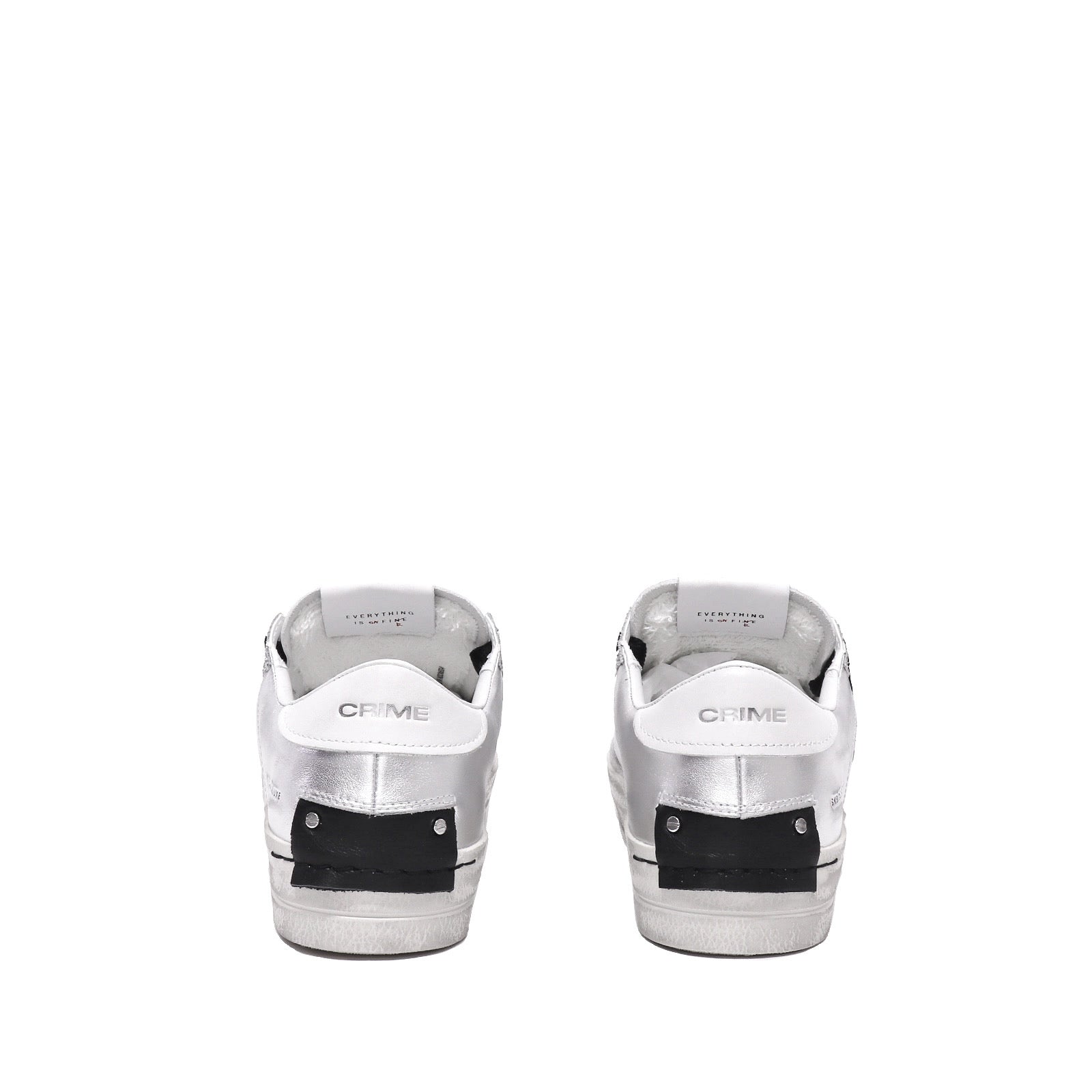 Crime London Sneaker Sk8 Deluxe Silver Glam