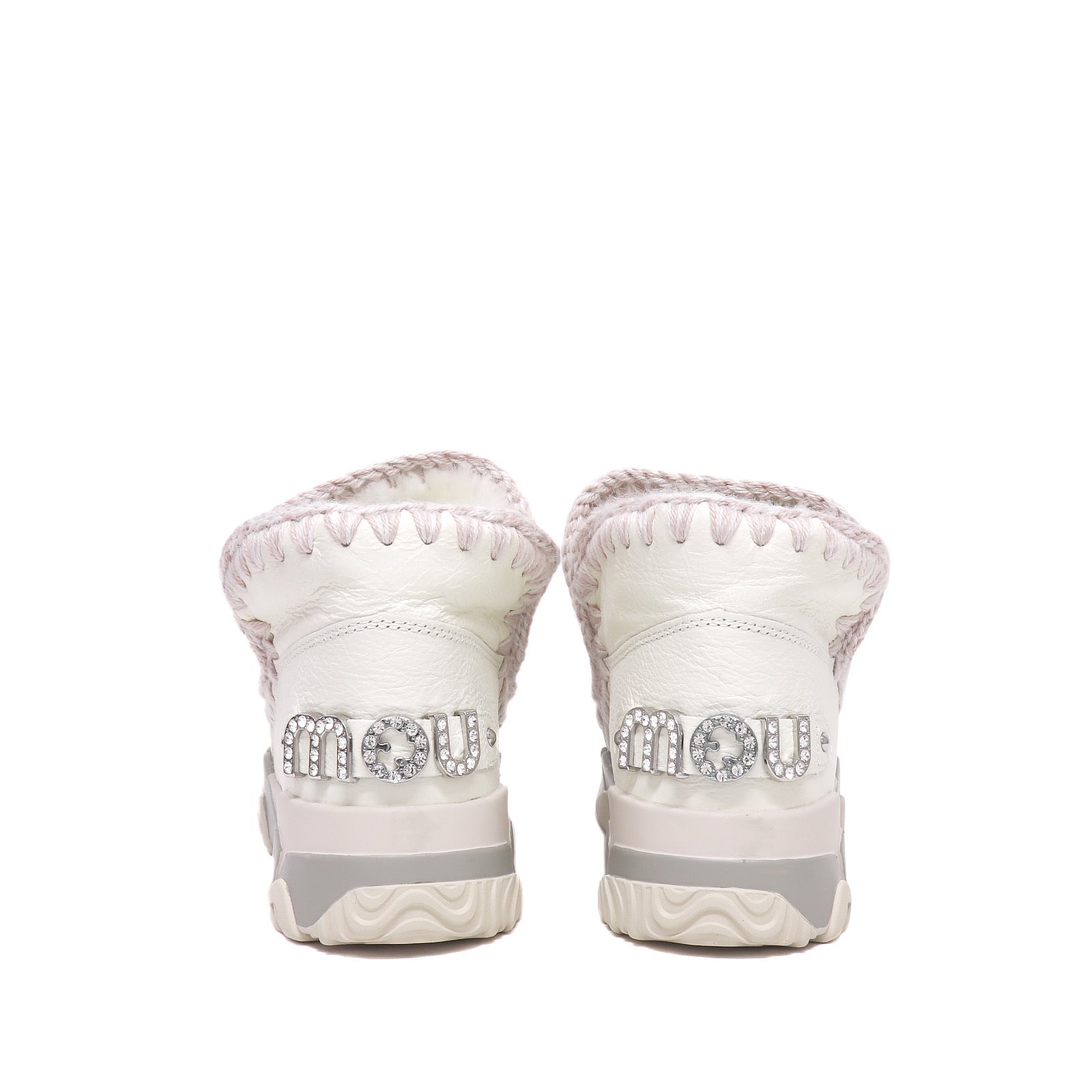 Mou Eskimo Trainer Logo Rhinestones Ankle Boots