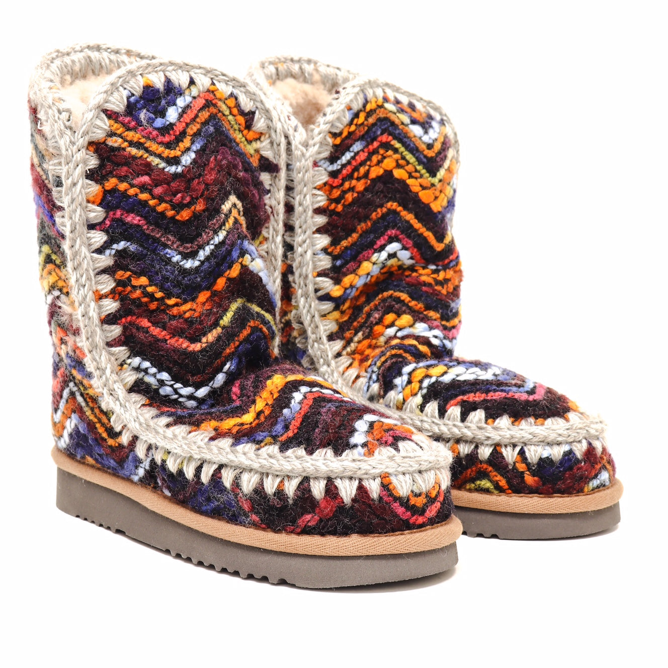 Mou Eskimo Wool Fabric Ankle Boot